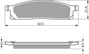 GOLDFREN Bromsbelägg 034 Ceramic Carbon AD