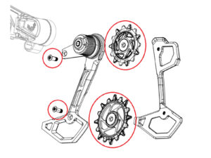 SRAM Schaltrollen-Set X0/GX T-Type