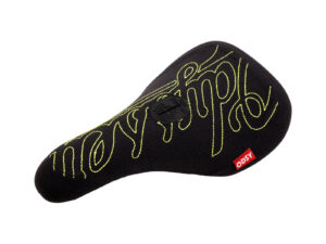 Odyssey Saddle Big-Stitch Slim Pivotal, BLK-Denim w flo-yel stitch